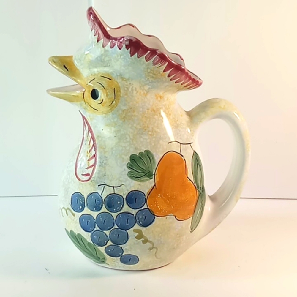Ceramic Rooster Pitcher by Mesa International